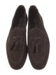 Santoni Suede Tassel Accents Loafers