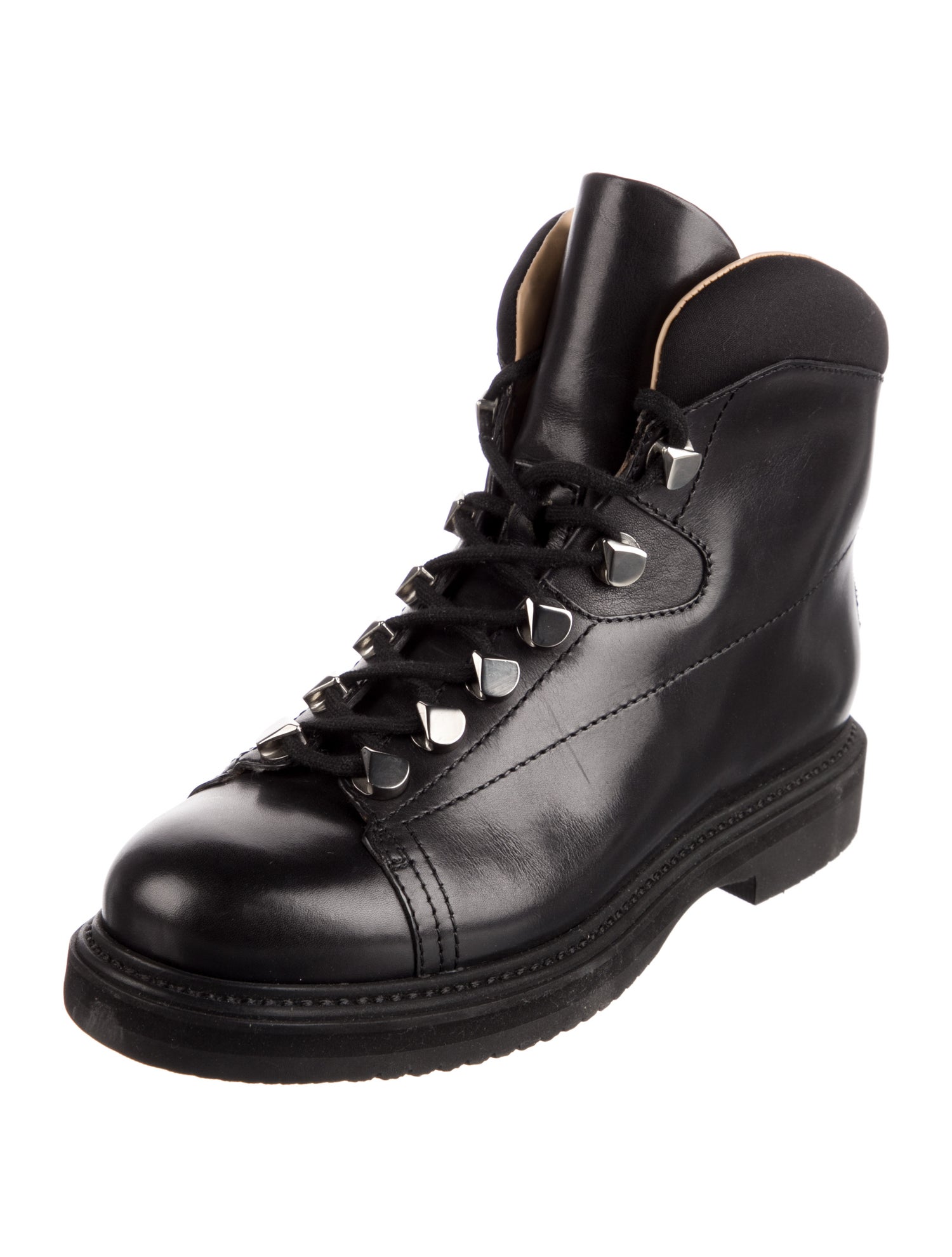 Santoni Leather Lace-Up Boots