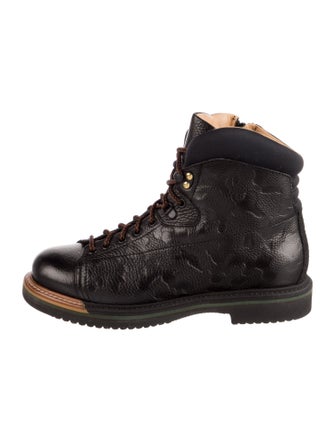 Santoni Leather Lace-Up Boots