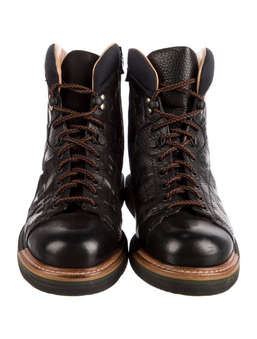 Santoni Leather Lace-Up Boots