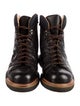 Santoni Leather Lace-Up Boots