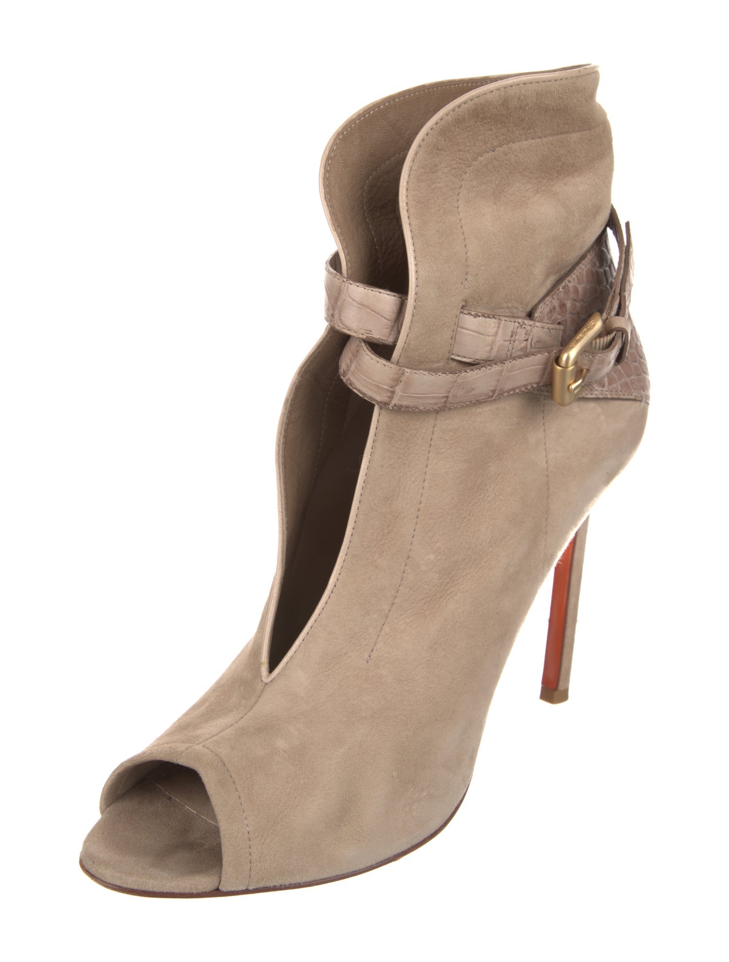 Santoni Suede D'Orsay Pumps