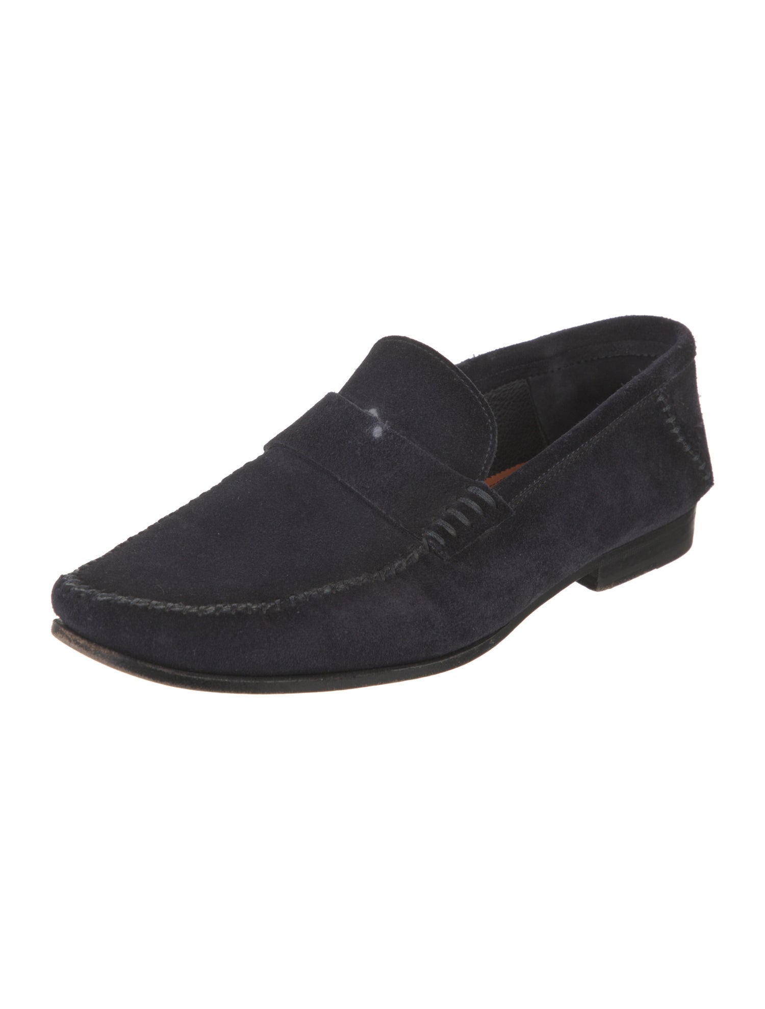 Santoni Suede Dress Loafers