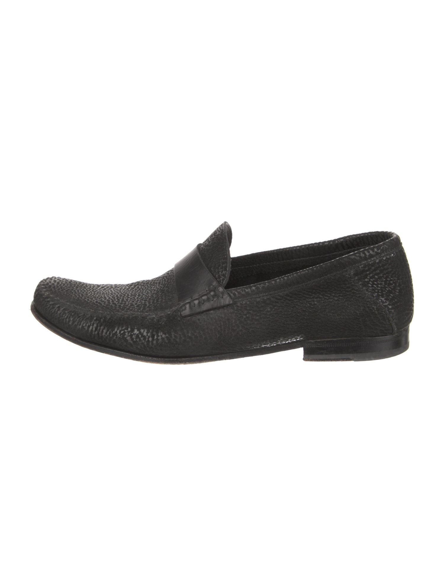 Santoni Leather Dress Loafers