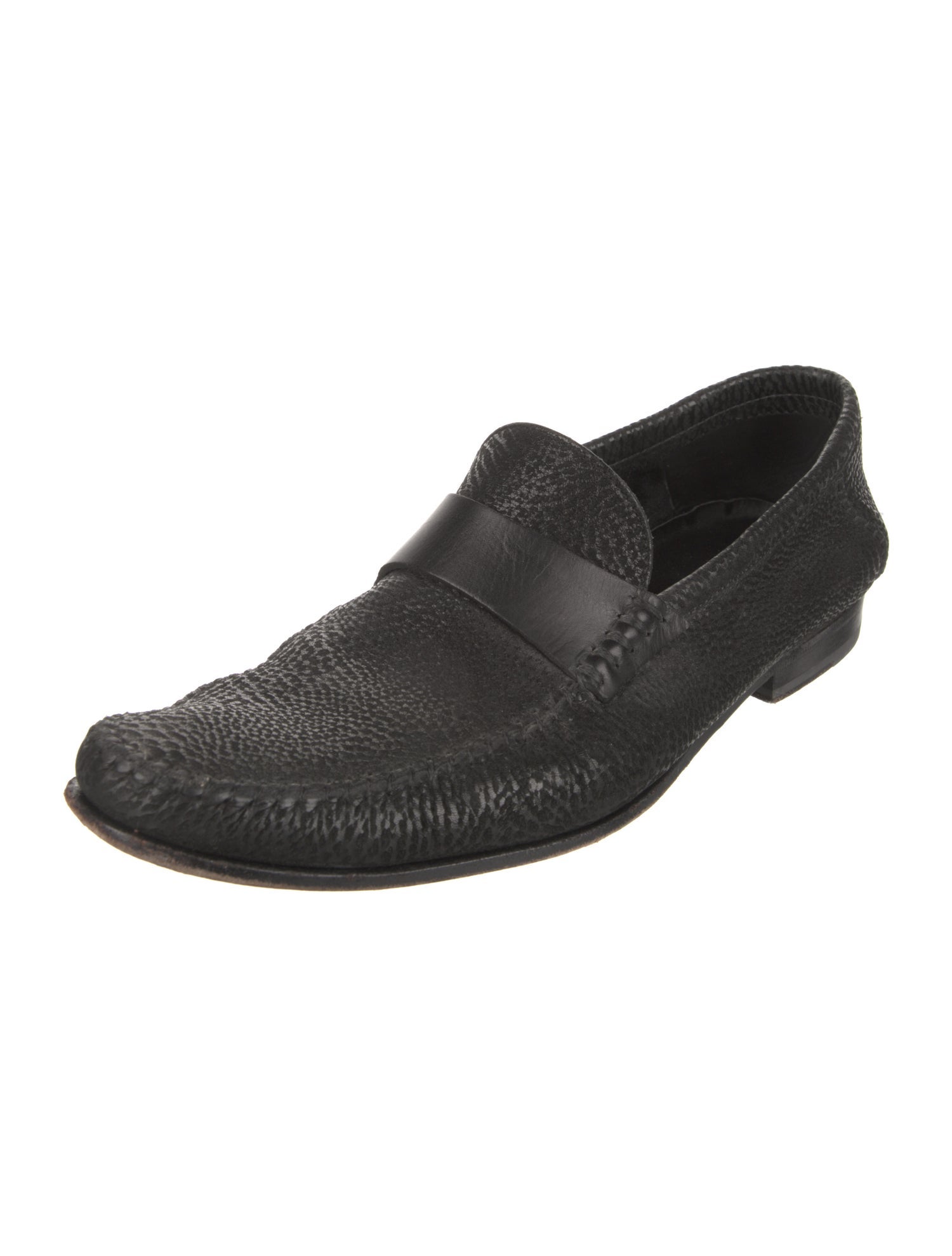 Santoni Leather Dress Loafers