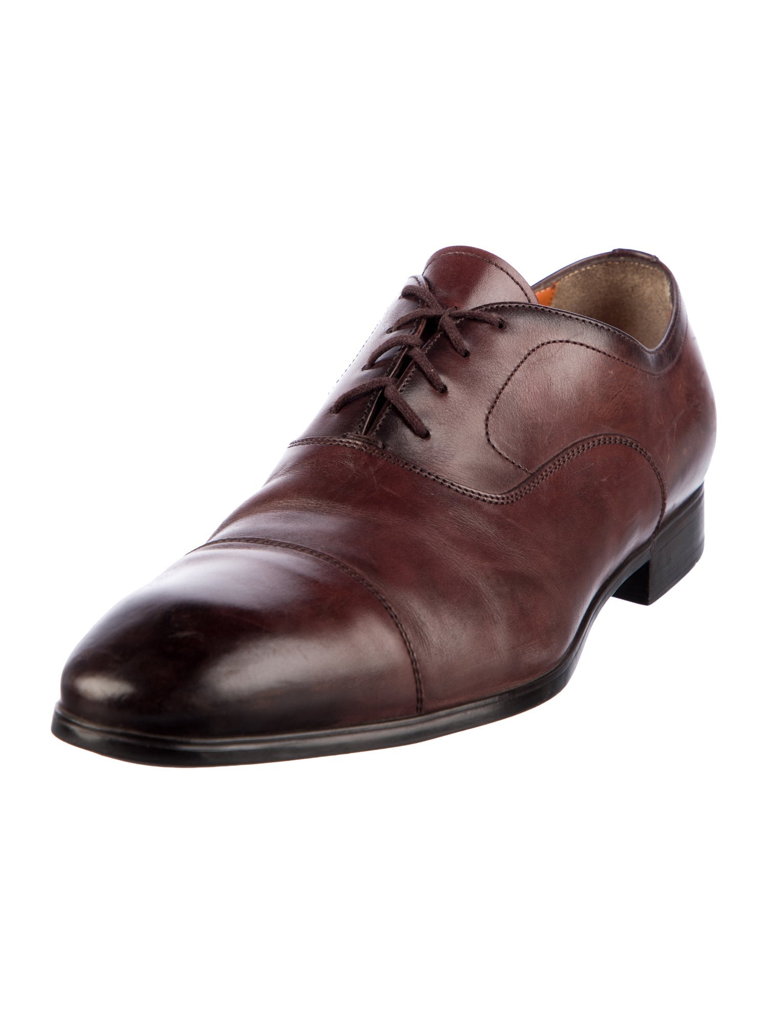 Santoni Leather Oxfords