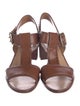 Santoni Leather T-Strap Sandals