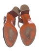 Santoni Leather T-Strap Sandals