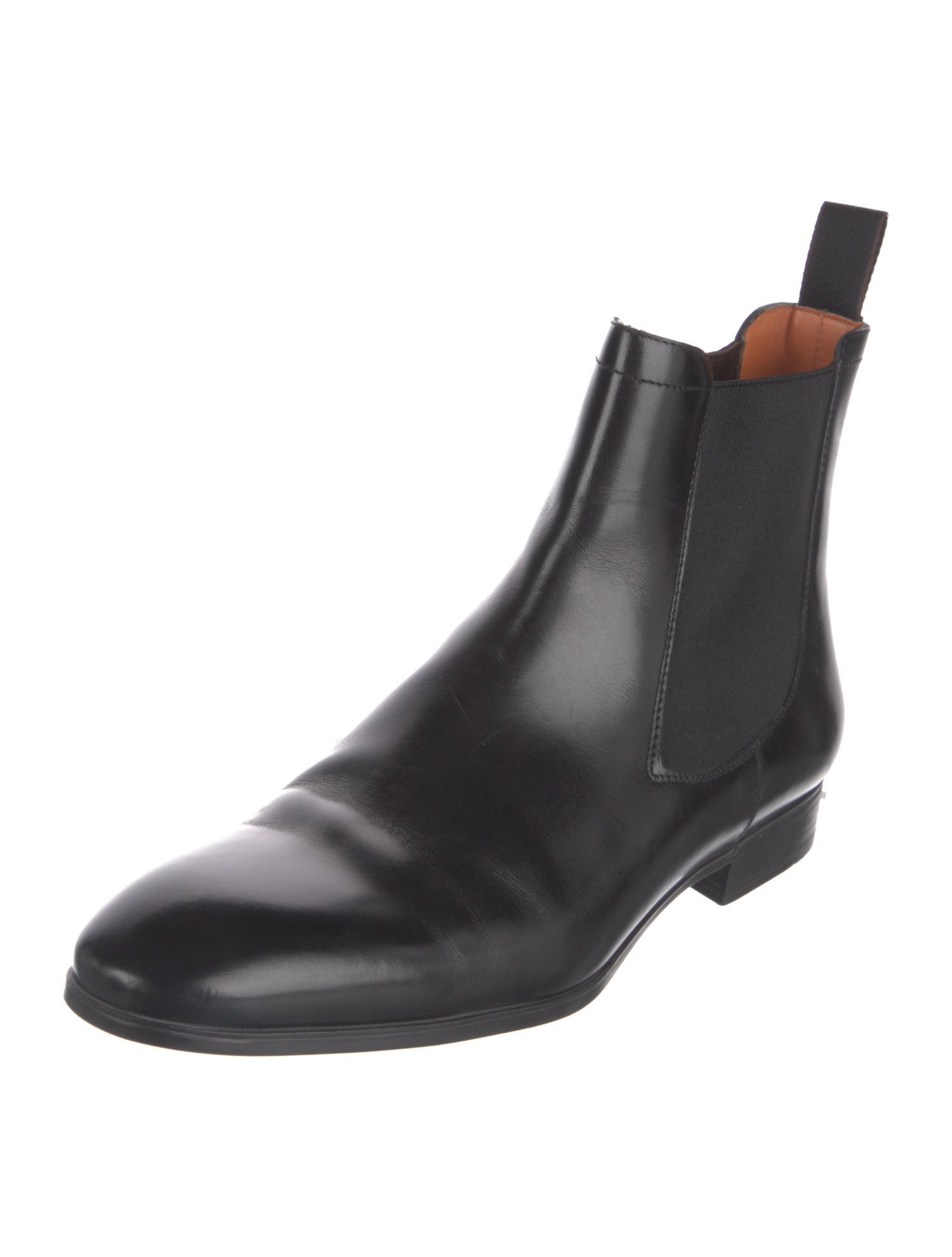 Santoni Leather Chelsea Boots