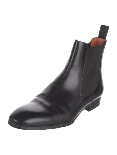 Santoni Leather Chelsea Boots
