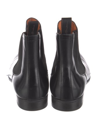 Santoni Leather Chelsea Boots