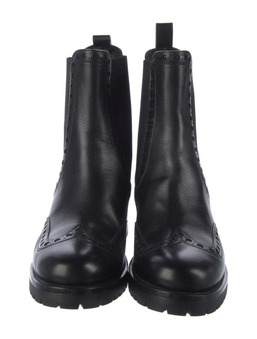 Santoni Leather Chelsea Boots