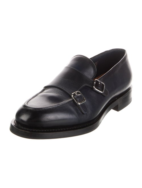 Santoni Leather Monk Straps