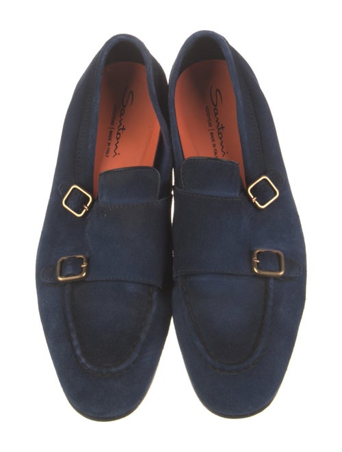 Santoni Suede Monk Straps
