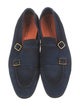 Santoni Suede Monk Straps