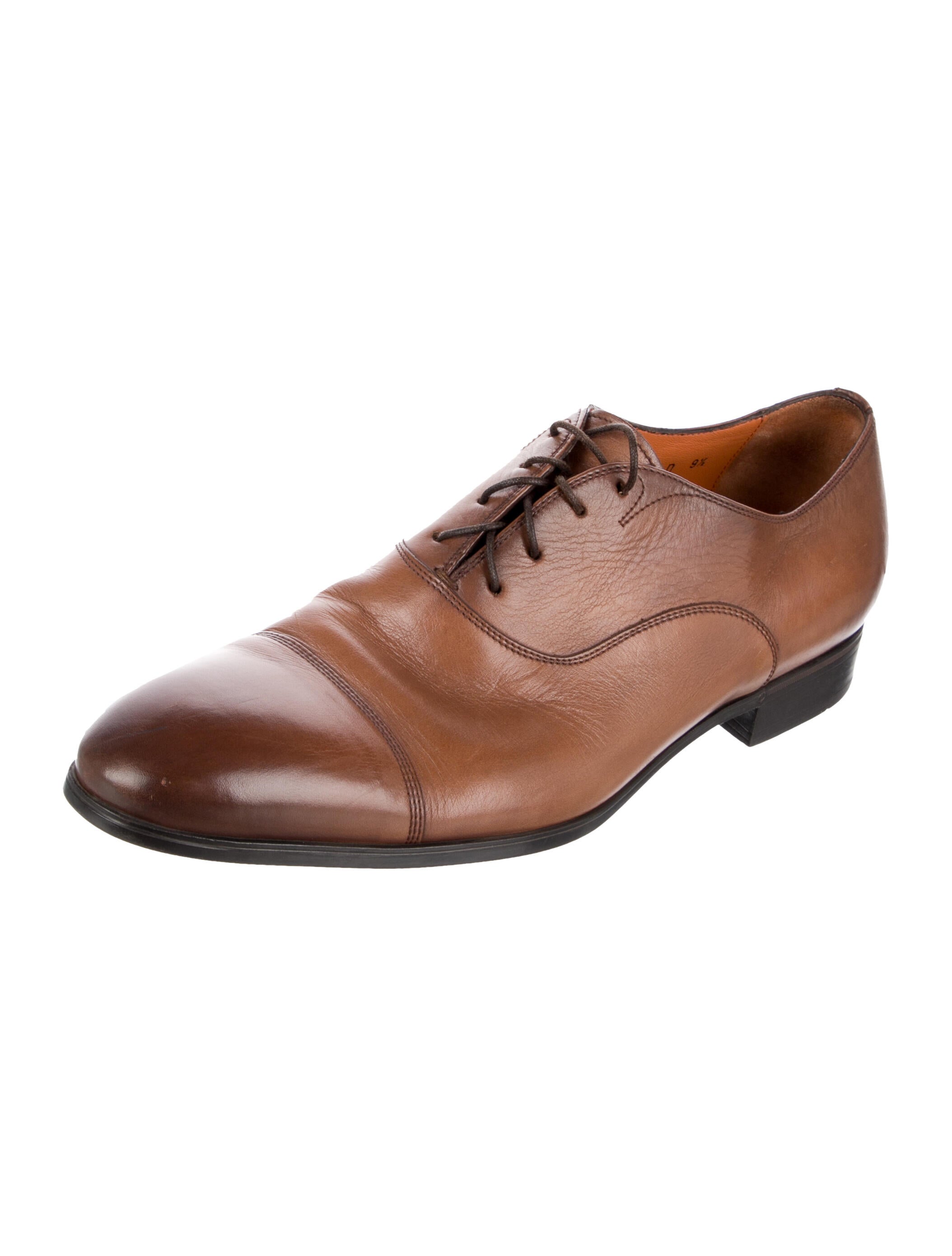 Santoni Leather Oxfords