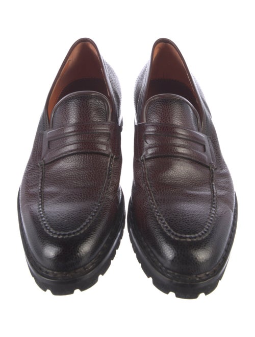 Santoni Leather Dress Loafers