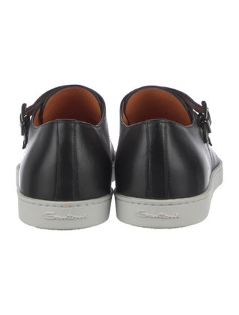 Santoni Leather Monk Straps