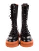 Santoni Leather Combat Boots