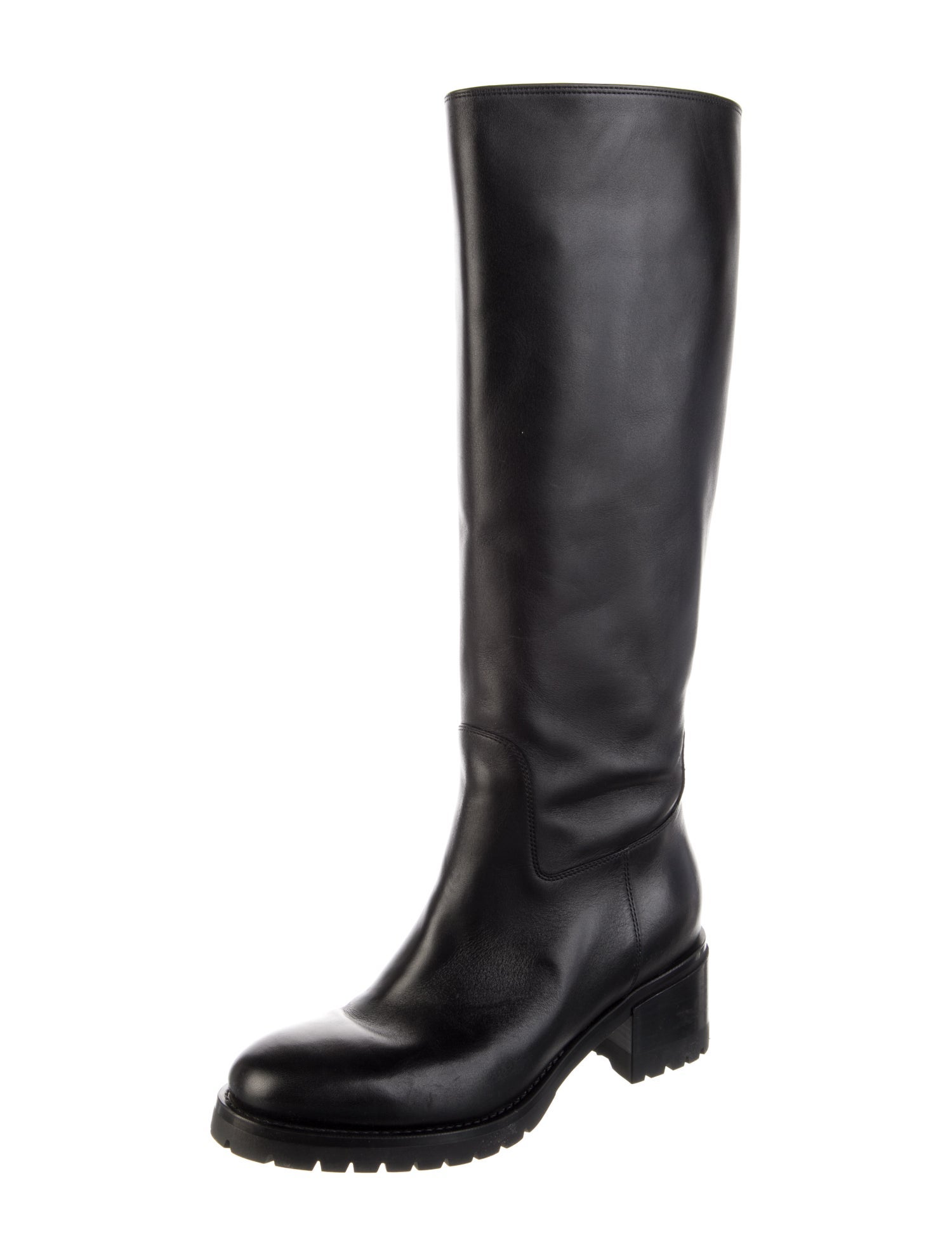 Santoni Leather Riding Boots