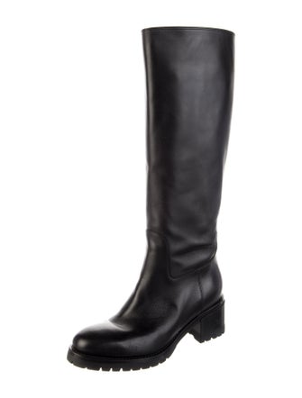 Santoni Leather Riding Boots