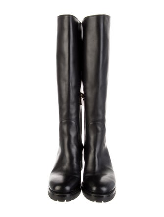 Santoni Leather Riding Boots