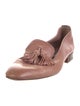 Santoni Leather Tassel Accents Loafers