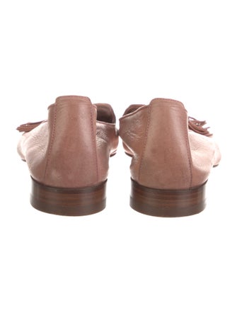 Santoni Leather Tassel Accents Loafers