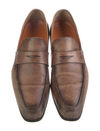 Santoni Leather Dress Loafers