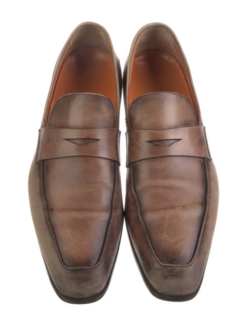 Santoni Leather Dress Loafers