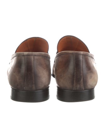 Santoni Leather Dress Loafers