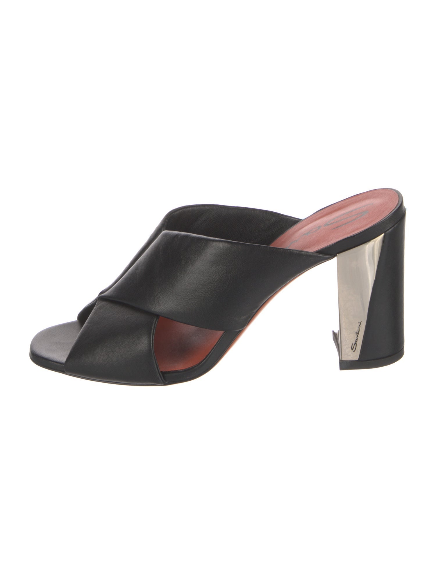 Santoni Leather Slides