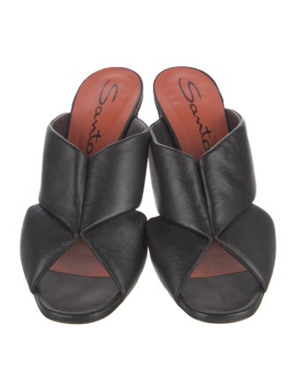 Santoni Leather Slides