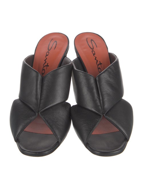 Santoni Leather Slides