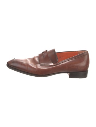 Santoni Leather Loafers