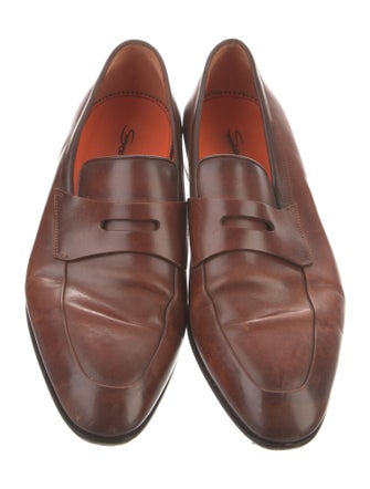 Santoni Leather Loafers