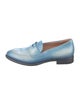 Santoni Leather Colorblock Pattern Loafers