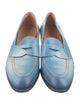 Santoni Leather Colorblock Pattern Loafers