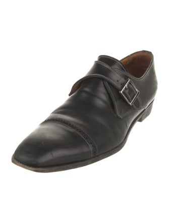Santoni Leather Monk Straps