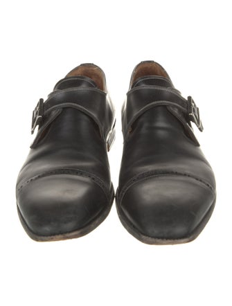 Santoni Leather Monk Straps