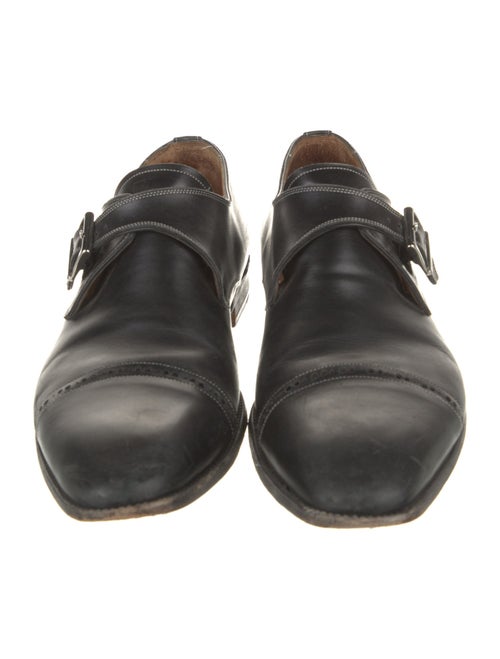 Santoni Leather Monk Straps