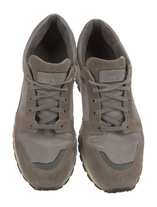 Santoni Suede Colorblock Pattern Athletic Sneakers