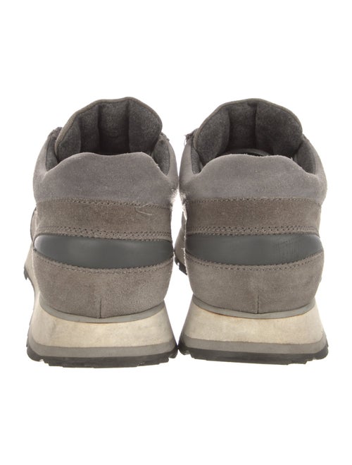 Santoni Suede Colorblock Pattern Athletic Sneakers