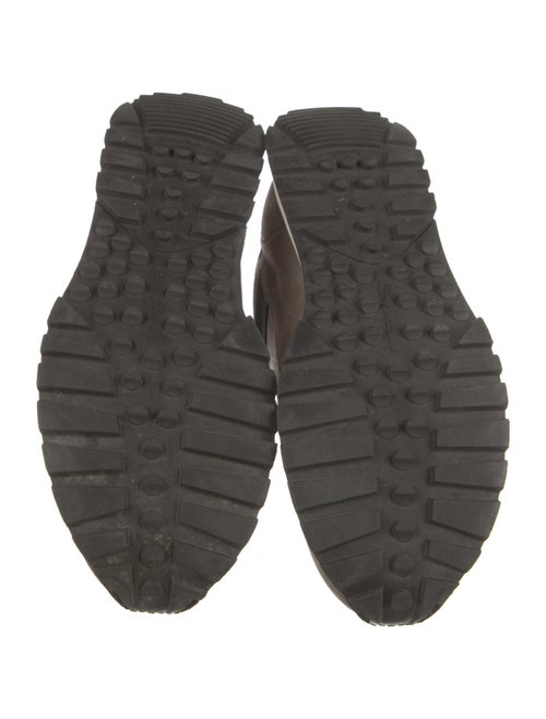 Santoni Suede Colorblock Pattern Athletic Sneakers