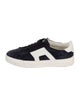 Santoni Suede Colorblock Pattern Sneakers