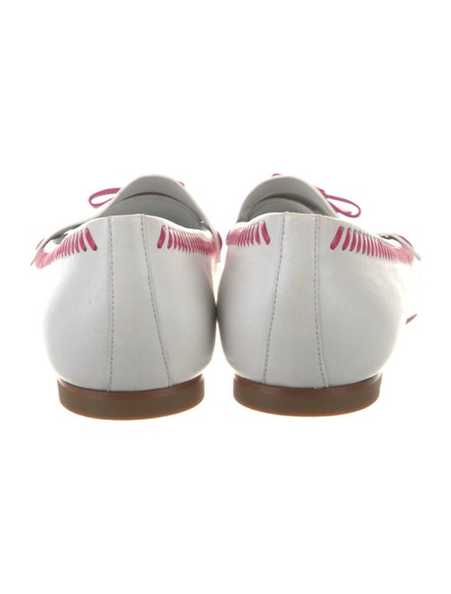 Santoni Leather Bow Accents Loafers