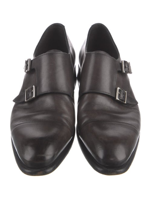 Santoni Leather Monk Straps