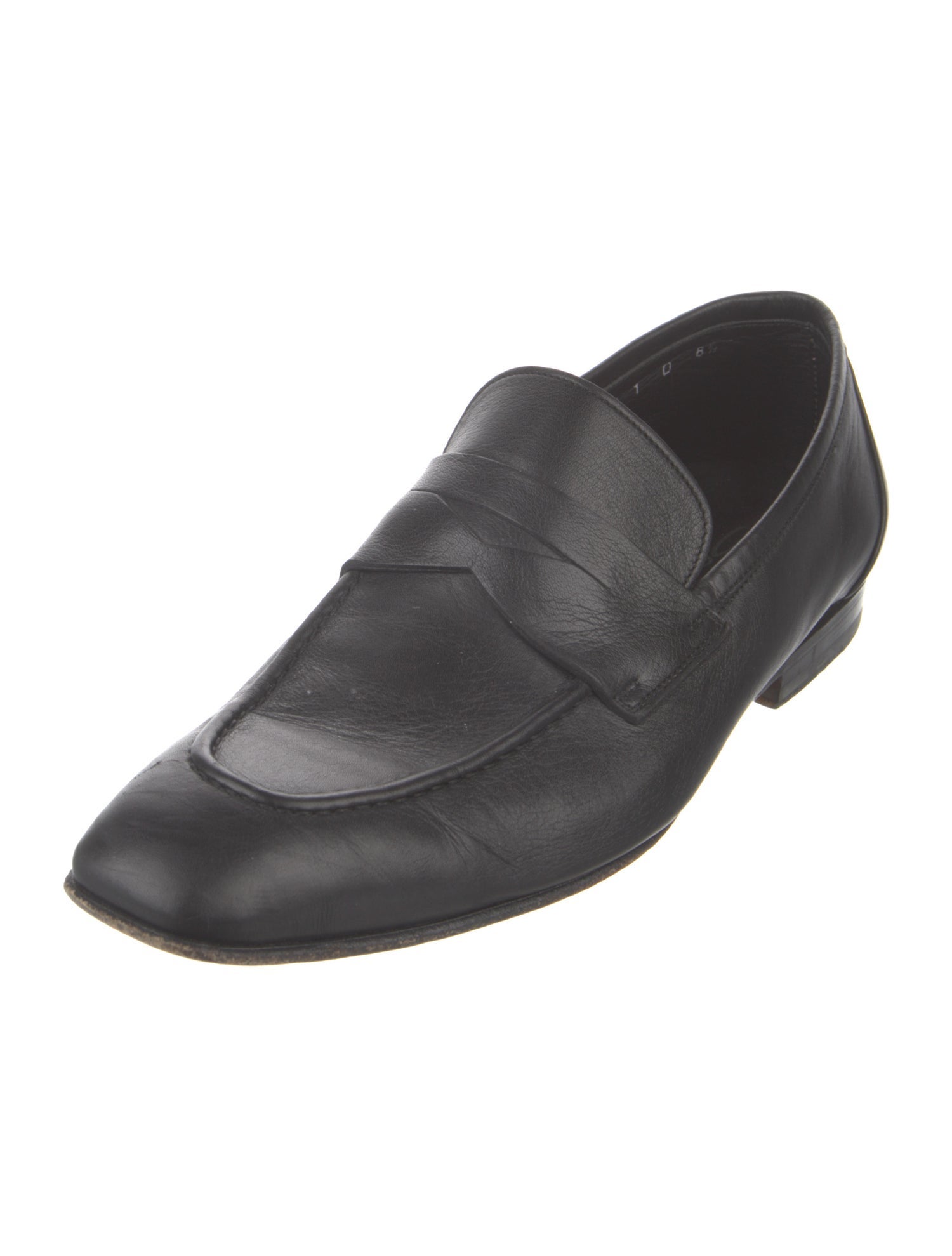 Santoni Leather Dress Loafers