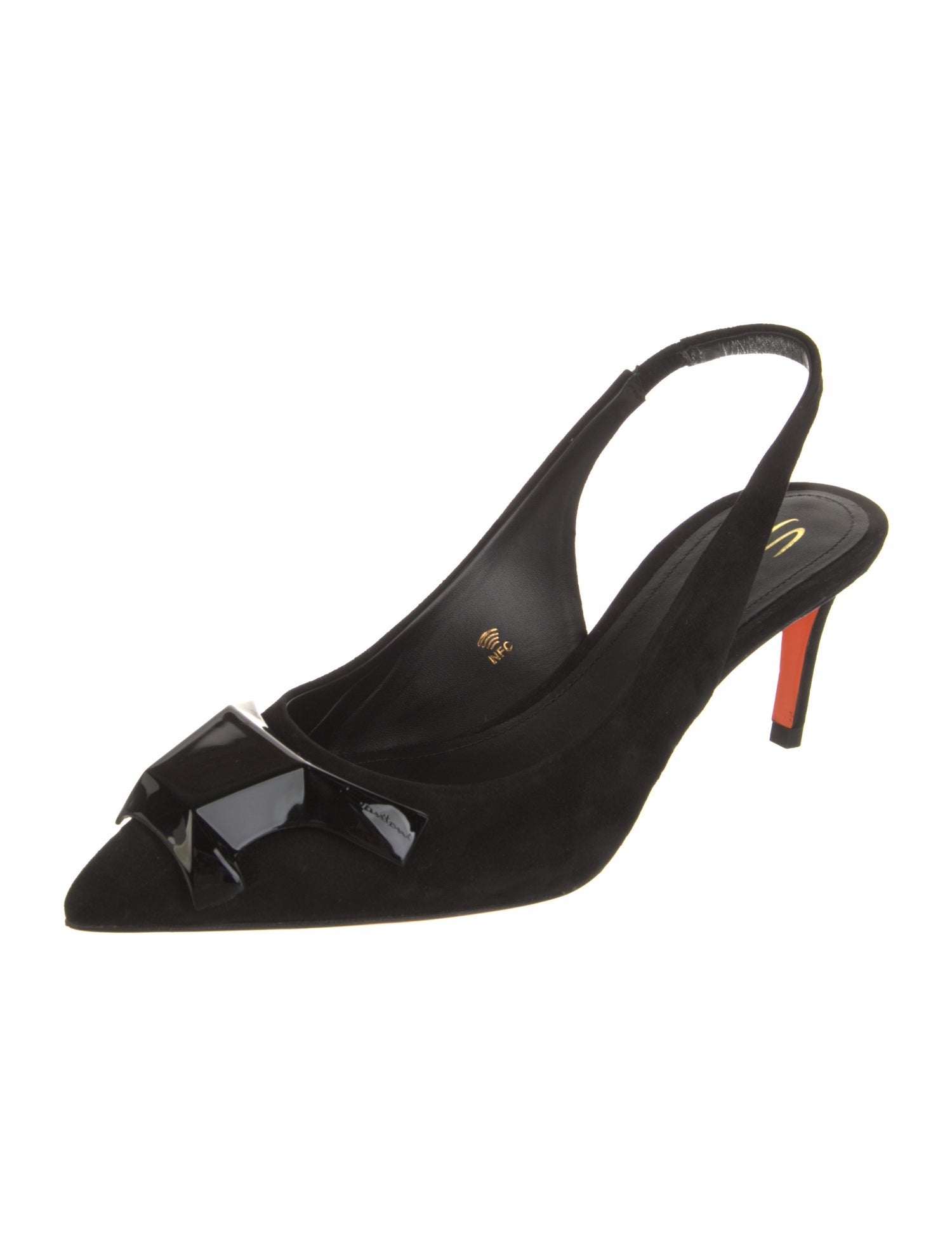 Santoni Leather Slingback Pumps