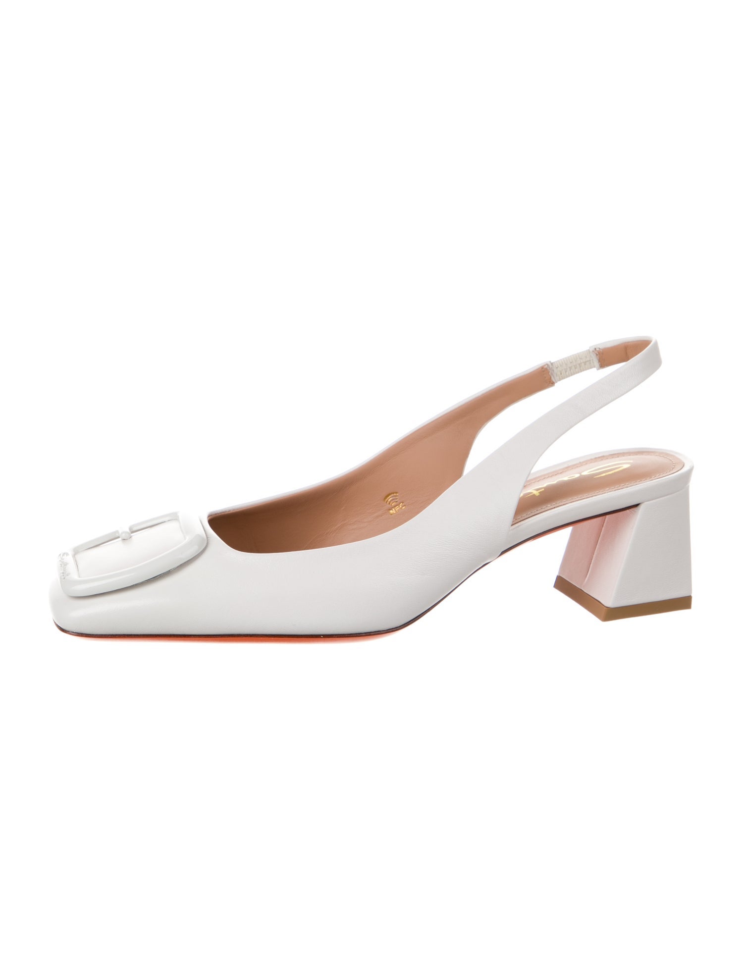 Santoni Leather Slingback Pumps
